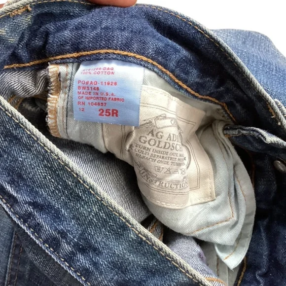 Ag Adriano Goldschmeid Straight leg boyfriend jeans size 25